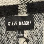 Steve Madden NWT  Black Plaid Eldridge Shirt Jacket Oversized Button Collar Sz L Photo 6