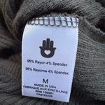 Spiritual Gangster  Ballet Ribbed Surplice Top Grey Black Long Sleeve Sweater Photo 5