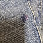 Lucky Brand Embroidered Floral High Rise Cropped Jeans Denim Blue Size 6/28 Photo 4