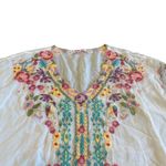 Johnny Was Petunia Embroidered Blouse Tunic Top Bohemian Boho Shirt Size Medium Photo 2