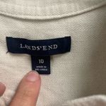 Lands' End  Womens Size 10 Cotton Sleeveless Dress Ruffle Chest Classic Coastal Photo 1