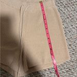 & Other Stories & Other Stories Ribbed Cotton Knit Shorts Oatmeal High Waist Drawstring- Size XS Photo 9