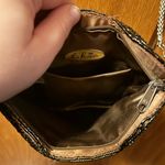 La Regale Vintage  Hand Beaded Bag Purse Crossbody Metallic Chain Link Clutch Photo 4