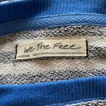 Free People We the Free Sweatshirt Striped Oversized Crewneck Size Medium Photo 9