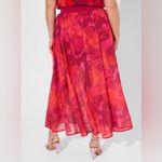 Torrid  Maxi Midi Chiffon Undershort Skirt Pink Sangria Rose Plus Size 2X Photo 1
