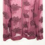 Torrid  Plus Size 2X Jacket‎ Mesh Bomber Jacket Floral Embroidered Burgundy 1209 Photo 6