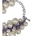 90s Boutique Faux Pearl Chunky Bracelet Charm Maximalist Statement White Photo 3