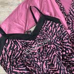 Bebe *NWT  Animal Print Zebra Pink Pajama Set with Matching Belted Robe Photo 7