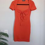 Missy Empire Chest Cutout Bodycon Mini Dress, Small, Orange Photo 2