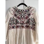 Umgee ‎ Boho Bliss Floral Embroidered Mini Dress - Ivory, Bell Sleeves, Size M Photo 2