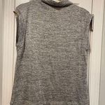 Tahari  Size M Gray Heather Mock Drape Neck Sleeveless Knit Pullover Top Photo 0
