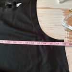 Theory  Rib-Neck Sleeveless Mini Tank Dress Black Interlock Knit Large Photo 7