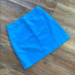Loft Blue Button Trim Wrap Skirt Sz 6 Photo 0
