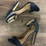 JustFab Blue Denim Kati High Heeled Sandal Photo 6