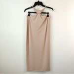 H:ours  Adara Cut Out Skirt Nude Metallic Silver S Photo 2