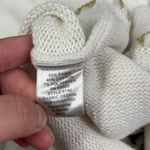 Vintage Christmas Tree Holiday beaded hand knitted sweater White Size M Photo 6