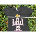 Nba  Fanatics LA Lakers Lebron James V Neck Black Shirt Size Medium Photo 4