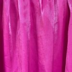 Storia  Hot Pink/Fuchsia Metallic Square Neck Puff Sleeve Party Dress Size M NWOT Photo 4