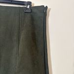 Loft  faux suede flare A line skirt forest green size 8 NWT Photo 8