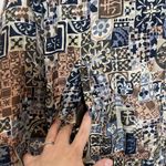 Vintage Womens 100% Silk Floral Patchwork Bomber Jacket Size Small Tan Photo 2