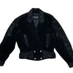 Vintage Wilsons Jacket Womens Sm Black Leather Crop Festival Y2K Western Cowgirl Photo 0