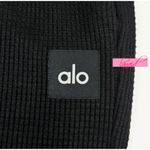 Alo Yoga Alo Waffle Weekend Escape Joggers Black High-Rise Waist Thermal Sweats Sweatpant Photo 8