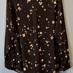 Hilary Radley 2XL Long Sleeve Blouse Black Brown Floral Dark Romantic Boho Vneck Photo 3