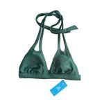 Cupshe CUPSCHE Green Metallic Bikini Top Size Small NEW New with tags Photo 0