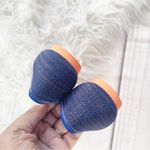 Rothy's Rothy’s The Point Bright Blue Birdseye Space Dye Orange Sole Flat Size 6 Retired Photo 5