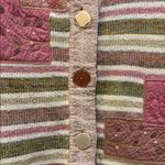 PER UNA BRAND MULTICOLORED 3 BUTTON CARDIGAN SWEATER PINK CREME OLIVE PTP 18/19” Size M Photo 3