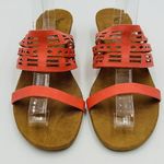 Koolaburra by Ugg  Coral Orange Die Cut Cork Mini Wedge Sandals Women’s Size 9 Photo 1