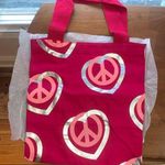 Victoria's Secret Retro Victoria’s Secret Pink Peace and Love Themed Tote Bag Photo 0