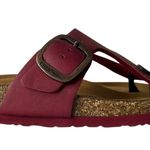 Aerothotic Taiga Sandals Womens 7 37 Toe Post Arch Support Cork Footbed Shoe Red Photo 4
