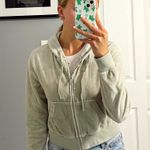 Brandy Melville John Galt Light Green Velour Sweatshirt Photo 0
