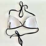 PINK - Victoria's Secret Victoria’s Secret PINK Black White Marble Triangle String Bikini Swim Top M Photo 4