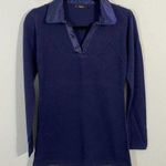 Folia Women’s Navy Faux Layer Collared Knit Blouse Size 1 Clueless Preppy Vibes Photo 0