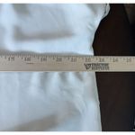 Ann Taylor  Womens Medium Cream Henley Top Blouse Boxy Short Sleeve Career Travel Photo 3