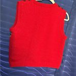 Karen Scott  Red vintage‎ Sweater Vest M Photo 5