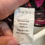 Rory Beca  Pink & Black 100% Silk Boho Southwestern Aztec Tie Blouse Top Size M Photo 7