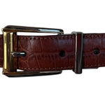 Ralph Lauren Lauren  women's brown leather alligator embossed belt Photo 0
