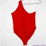 Eloquii New!  red One‎ Shoulder Bodysuit, women's plus size 22/24 Photo 4