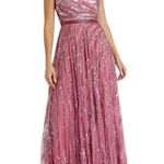 Mac Duggal  CAP SLEEVE EMBELLISHED EVENING GOWN size 8 Plum NEW $598 Photo 2