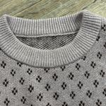 Boutique Knit Sweater Pullover Ribbed Crew Neck Purple Aztec Women’s Size Large Photo 7