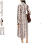Zimmermann  Pussy-bow snake-print crepe de chine midi shirt dress Photo 1