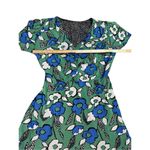 CAbi  Celebrate Dress Green Blue Floral & Black White Polka Dot Reversible Dress Photo 11