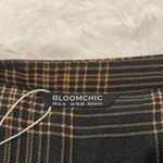 Bloomchic Black Plaid Keyhole Frill Trim Long Sleeve Blouse  top shirt woman’s 14 Photo 6