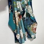 Corey Lynn Calter Teal and Brown Floral Midi Dress Blue Size 2 Photo 11