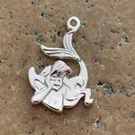 Disney Couture Little Mermaid 14K White Gold Plated Ariel Charm Silver Photo 0