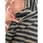 American Vintage Womens Vintage 80s ITEMS Striped ShortSleeve Dress Black Tan Stripped Large Photo 8