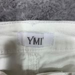 YMI Jeans YMI Women’s White Flare Jeans Size 5/27 Distressed Raw Hem Stretch Denim Photo 6